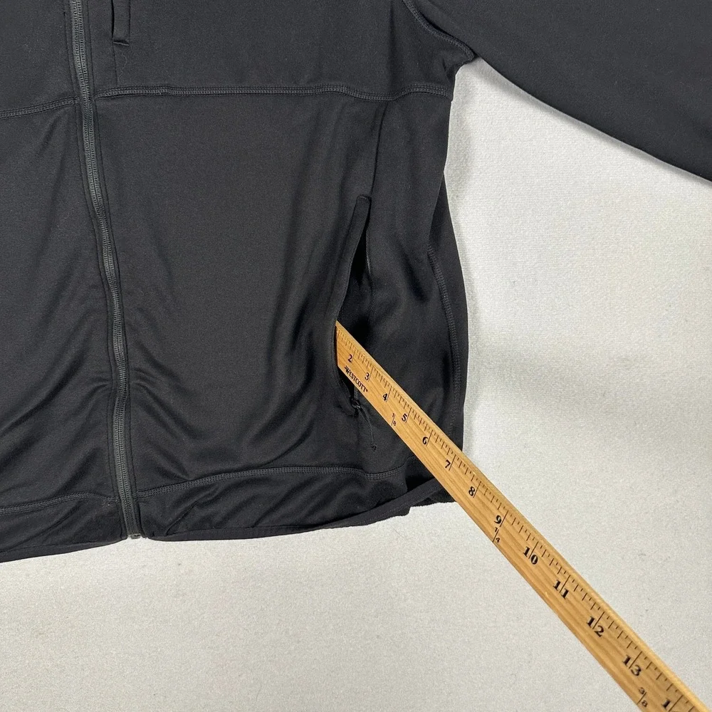 The North Face Jacket Mens 2XL Full Zip Fleece Black Stretch Coat Mockneck EUC